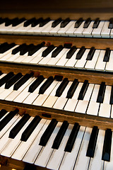 Image showing Pipe Organ Keyboard