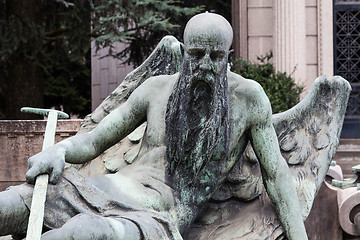 Image showing Old Cemetery statue