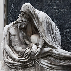 Image showing Old Cemetery statue