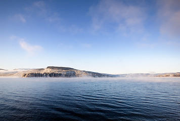 Image showing Winter Fjord Landscape