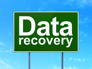 Image showing Data concept: Data Recovery on road sign background