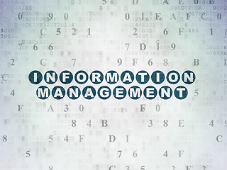 Image showing Information concept: Information Management on Digital Paper background