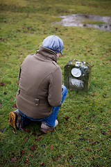 Image showing Woman at Grave