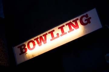 Image showing Bowling sign