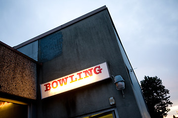 Image showing Bowling sign