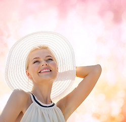 Image showing beautiful woman enjoying summer outdoors