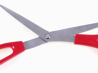 Image showing Red Scissors, open