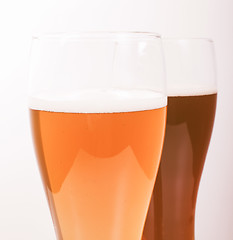 Image showing Retro looking Two glasses of German beer