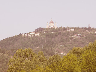 Image showing Retro looking Turin hills