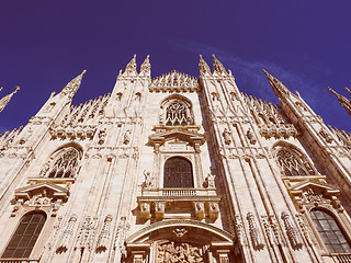 Image showing Retro look Milan Cathedral