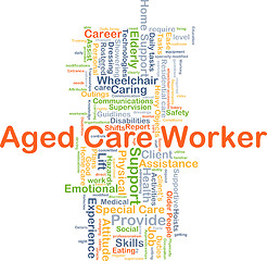 Image showing Aged care worker background concept