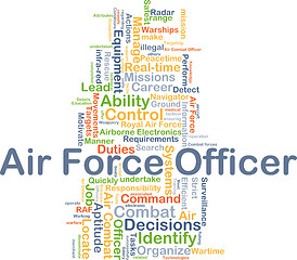 Image showing Air force officer background concept