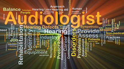 Image showing Audiologist background concept glowing