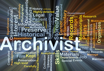 Image showing Archivist background concept glowing