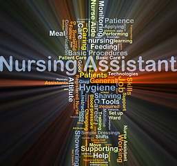 Image showing Nursing assistant background concept glowing