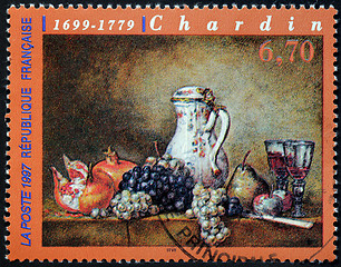 Image showing Grapes and Pomegranates