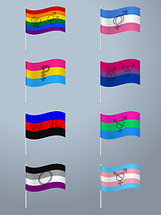 Image showing Sexual orientation waving flag set