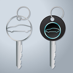 Image showing Car keys with engraved car symbol