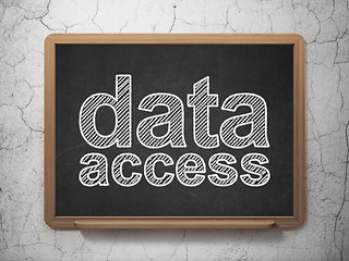 Image showing Information concept: Data Access on chalkboard background