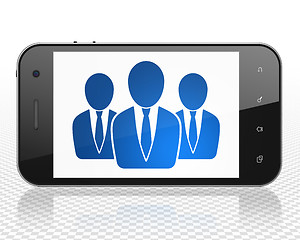 Image showing Law concept: Smartphone with Business People on display