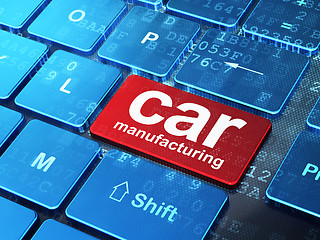 Image showing Industry concept: Car Manufacturing on computer keyboard background