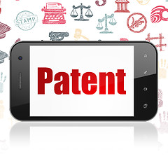 Image showing Law concept: Smartphone with Patent on display