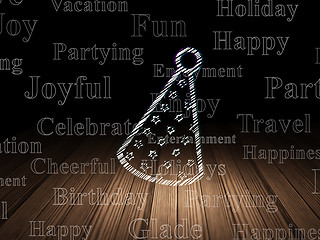 Image showing Holiday concept: Party Hat in grunge dark room