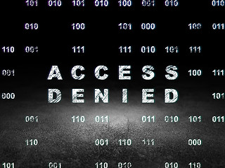 Image showing Privacy concept: Access Denied in grunge dark room