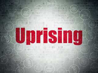 Image showing Politics concept: Uprising on Digital Paper background