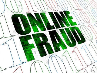 Image showing Privacy concept: Online Fraud on Digital background