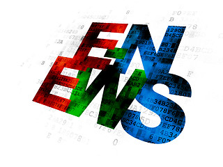 Image showing News concept: E-news on Digital background