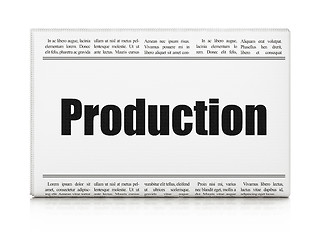 Image showing Business concept: newspaper headline Production