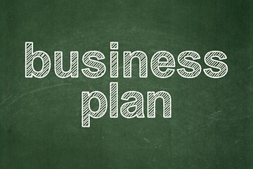 Image showing Business concept: Business Plan on chalkboard background