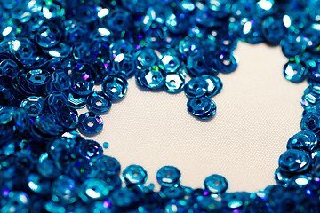 Image showing Blue sequin