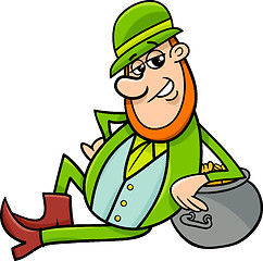 Image showing saint patrick leprechaun cartoon