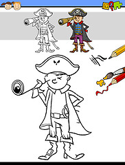 Image showing preschool drawing and coloring task