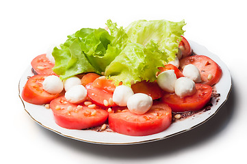 Image showing Vegetable salad with onion