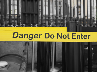 Image showing Danger do not enter sign