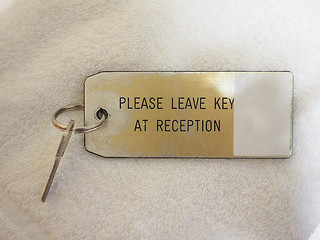 Image showing Hotel room key