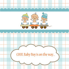 Image showing baby boy shower card