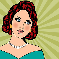 Image showing Pop Art illustration of woman 