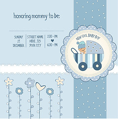 Image showing baby boy shower card