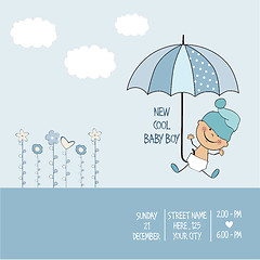 Image showing baby boy shower card