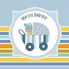 Image showing baby boy shower card