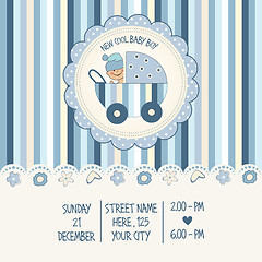 Image showing baby boy shower card