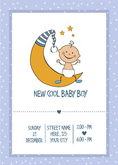 Image showing baby boy shower card