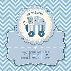 Image showing baby boy shower card