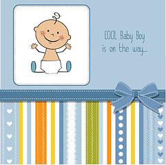 Image showing baby boy shower card