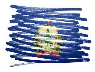 Image showing Flag illustration - Vermont
