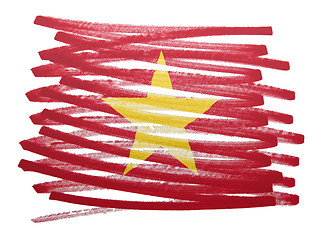 Image showing Flag illustration - Vietnam
